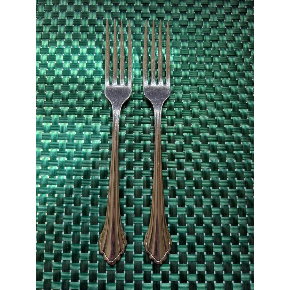 Oneida CLARETTE Dinner Forks Set Lot of 2 Community Betty Crocker Stainless USA